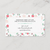 ヴィンテージ裁縫マシンボーホフローラ 名刺 (裏面)