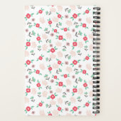 ヴィンテージ裁縫マシンボーホーフローラブーケ ノートブック (裏面)