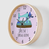 ヴィンテージ裁縫マシン、カスタマイズ可能、番号 壁時計 (傾斜)