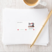 ヴィンテージ裁縫マシンBohoフローラブーケメール ラベル (インサイチュ)