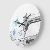 ヴィンテージ裁縫ミシン ラージ壁時計 (傾斜)