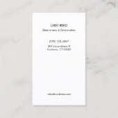 ヴィンテージ裁縫仕立て 名刺 (裏面)