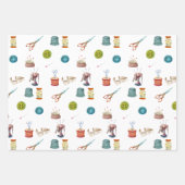 ヴィンテージ裁縫付属品 ラッピングペーパーシート (正面)