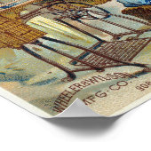 ヴィンテージ裁縫機イラストレーションポスター ポスター (角)