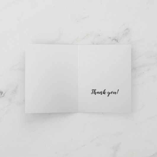 ヴィンテージ裁縫機モノグラムありがとう ノートカード (内部)