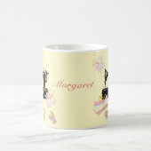 ヴィンテージ裁縫機及び布帛 コーヒーマグカップ (中央)