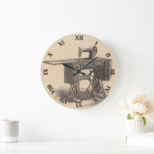 ヴィンテージ裁縫機時計 ラージ壁時計 (ホーム)