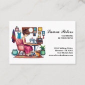 ヴィンテージ裁縫機服の変更 名刺 (正面)