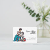 ヴィンテージ裁縫機服の変更 名刺 (スタンド正面)