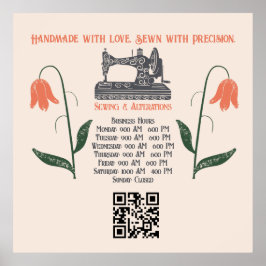 ヴィンテージ裁縫機械のシームレス ポスター