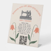 ヴィンテージ裁縫機械のシームレス 台座サイン (正面)