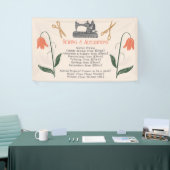 ヴィンテージ裁縫機械のシームレス 横断幕 (トレードショー)