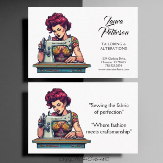 ヴィンテージ裁縫機械の適合化 名刺