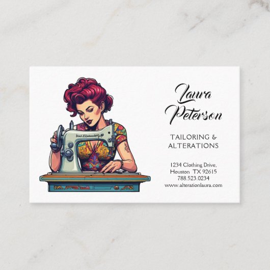 ヴィンテージ裁縫機械の適合化 名刺 (正面)