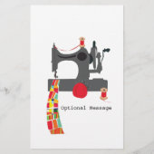 ヴィンテージ裁縫機械キルティング織物師 チラシ (裏面)