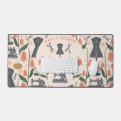 ヴィンテージ裁縫機械シーストレス調整器 デスクマット (キーボード&マウス)