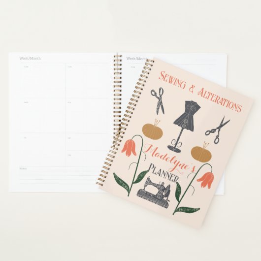 ヴィンテージ裁縫機械シーストレス調整器 プランナー手帳 (ディスプレー)