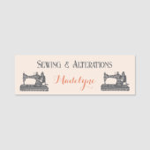 ヴィンテージ裁縫機械シーストレス調整器 名札 (正面)