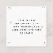 ヴィンテージ裁縫機械シーマスソーシャルメディア スクエア名刺 (裏面)