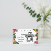 ヴィンテージ裁縫機械シーメストレスビジネスカード 名刺 (スタンド正面)