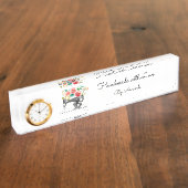 ヴィンテージ裁縫機械テーラーシーストレス デスクネームプレート (側面)