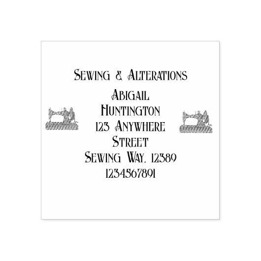 ヴィンテージ裁縫機械テーラー ラバースタンプ (インプリント)