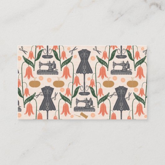 ヴィンテージ裁縫機械テーラー 名刺 (裏面)