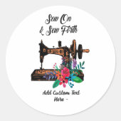 ヴィンテージ裁縫機械引用文縫い縫い ラウンドシール (正面)