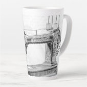 ヴィンテージ裁縫機械縫い針 カフェラテマグ (右アングル)
