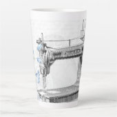 ヴィンテージ裁縫機械縫い針 カフェラテマグ (正面)