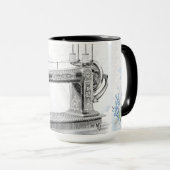 ヴィンテージ裁縫機械縫針ラテマグ マグカップ (正面右)