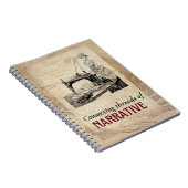 ヴィンテージ裁縫機械語ノート ノートブック (右側)