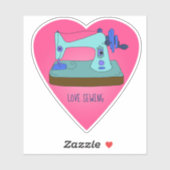 ヴィンテージ裁縫機械、愛裁縫パーソナライズされた、 シール (シート)