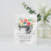 ヴィンテージ裁縫機白黒 ポストカード (スタンド正面)