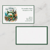 ヴィンテージ裁縫機船乗りドレスメーカー 名刺 (正面/裏面)