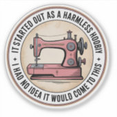 ヴィンテージ裁縫機趣味シール シール (正面)