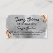 ヴィンテージ裁縫機針キルターカード 名刺 (裏面)