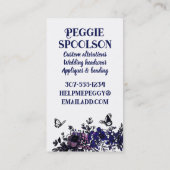 ヴィンテージ裁縫機針キルターカード 名刺 (裏面)