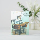 ヴィンテージ裁縫機 ポストカード (スタンド正面)