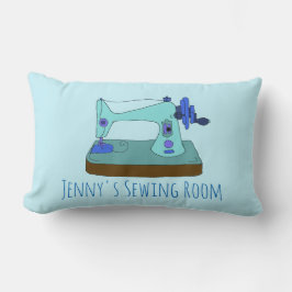 ヴィンテージ裁縫機。私は裁縫 パーソナライズされた ランバークッション