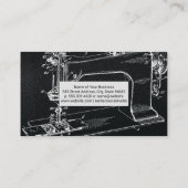 ヴィンテージ裁縫機 |絹織物 名刺 (裏面)