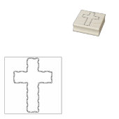 ヴィンテージ装飾つる植物のクロスアートスタンプ ラバースタンプ (押印)