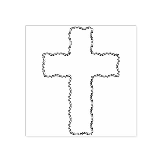 ヴィンテージ装飾つる植物のクロスアートスタンプ ラバースタンプ (インプリント)