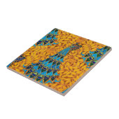 ヴィンテージ装飾アールヌーボーピーコックアンドツリー タイル (側面)