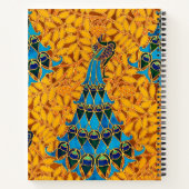 ヴィンテージ装飾アールヌーボーピーコックアンドツリー ノートブック (裏面)