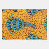 ヴィンテージ装飾アールヌーボーピーコックアンドツリー ラッピングペーパーシート (正面2)