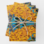 ヴィンテージ装飾アールヌーボーピーコックアンドツリー ラッピングペーパーシート (インサイチュ)