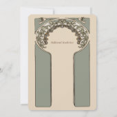 ヴィンテージ装飾インスパイア結婚ミュシャ 招待状 (裏面)