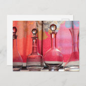 ヴィンテージ装飾ガラスボトル ポストカード (正面/裏面)