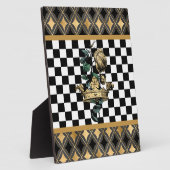 ヴィンテージ装飾クラウン&バラ フォトプラーク (側面)